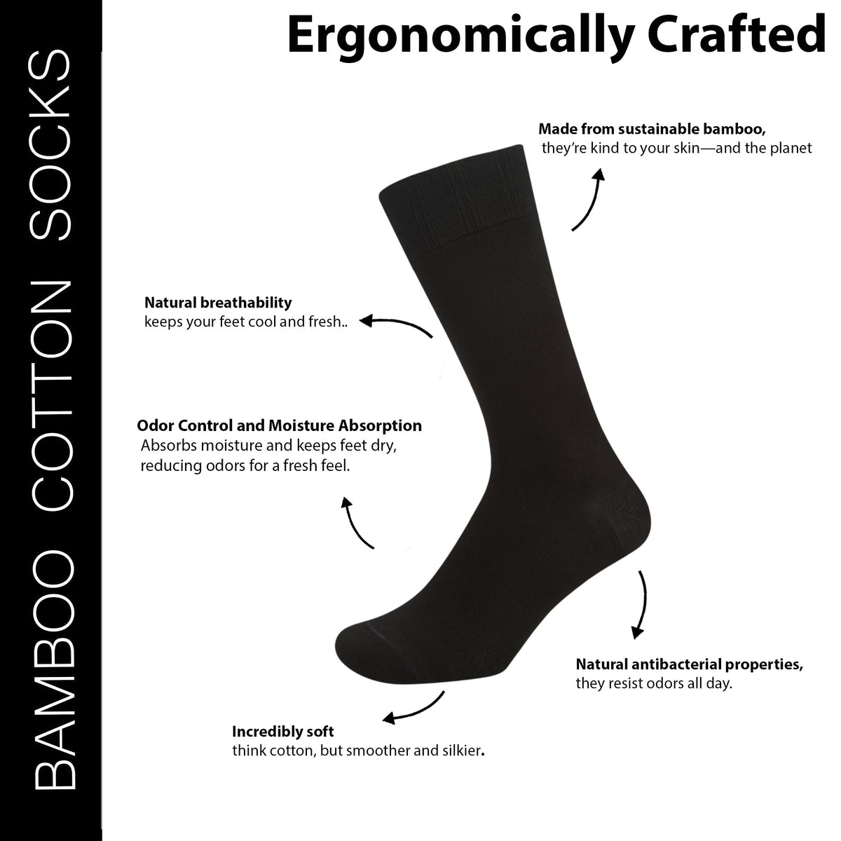Men’s Bamboo Crew Socks SocksXpress