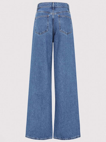 Ocean Blue Wide Leg Jeans