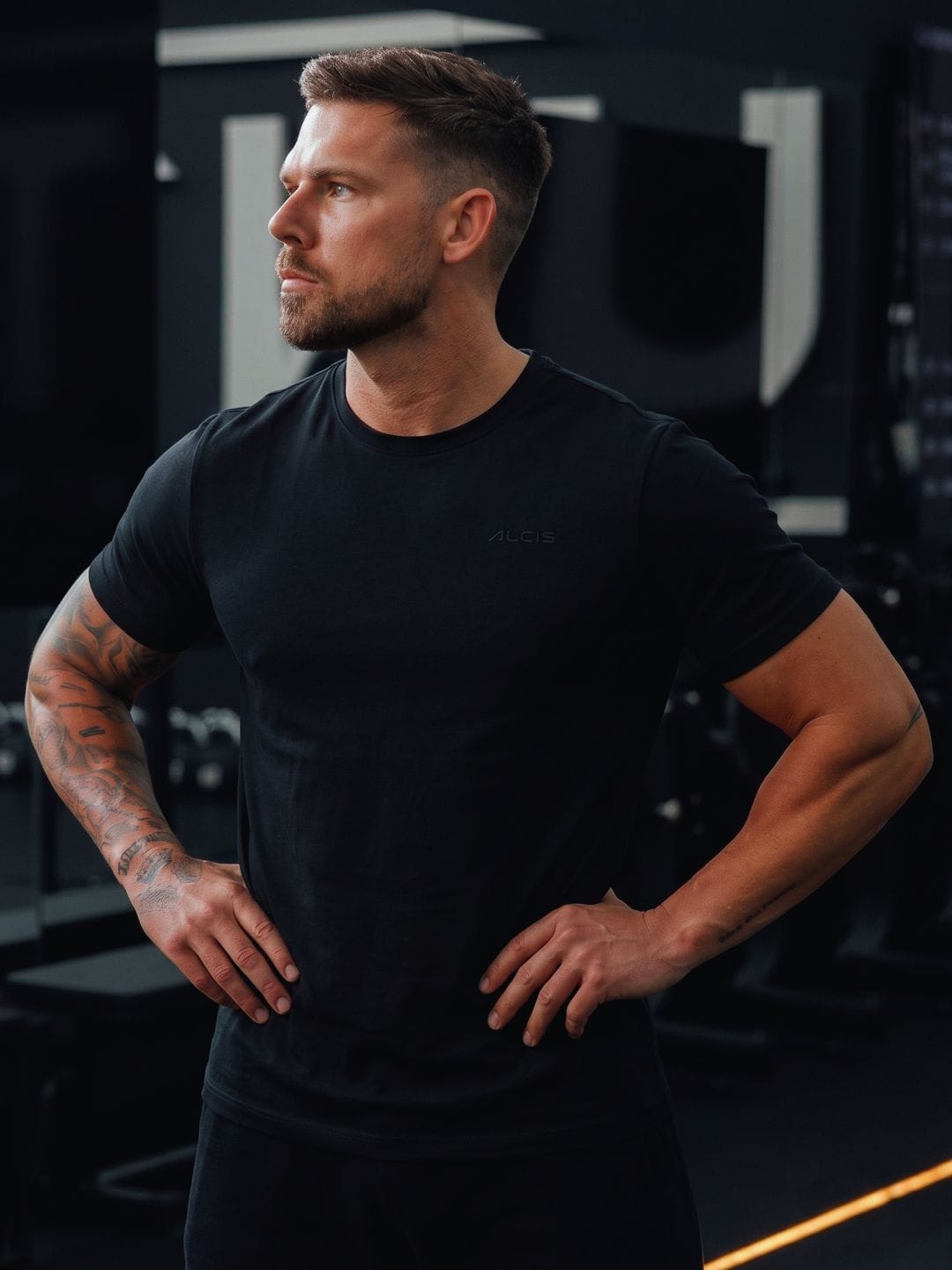 Cotton Flex Tee Shadow Black