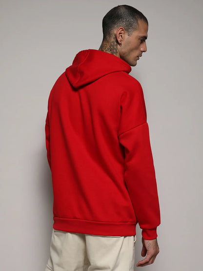 Oversized Basic Hoodie With Kangaroo Pocket