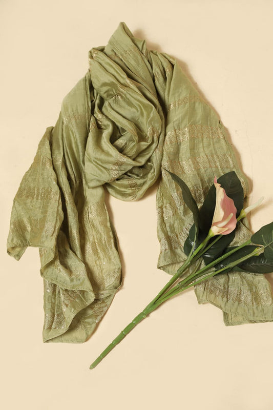 Green Emerald Elegance Festive Dupatta