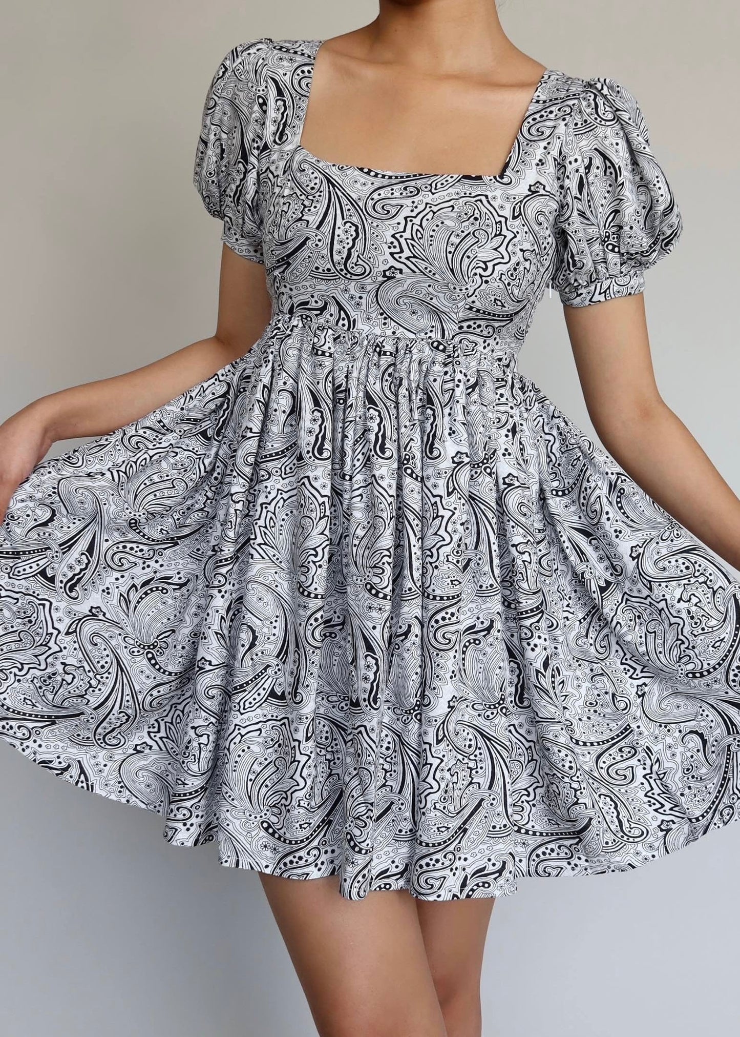 Patterned Flare Dress