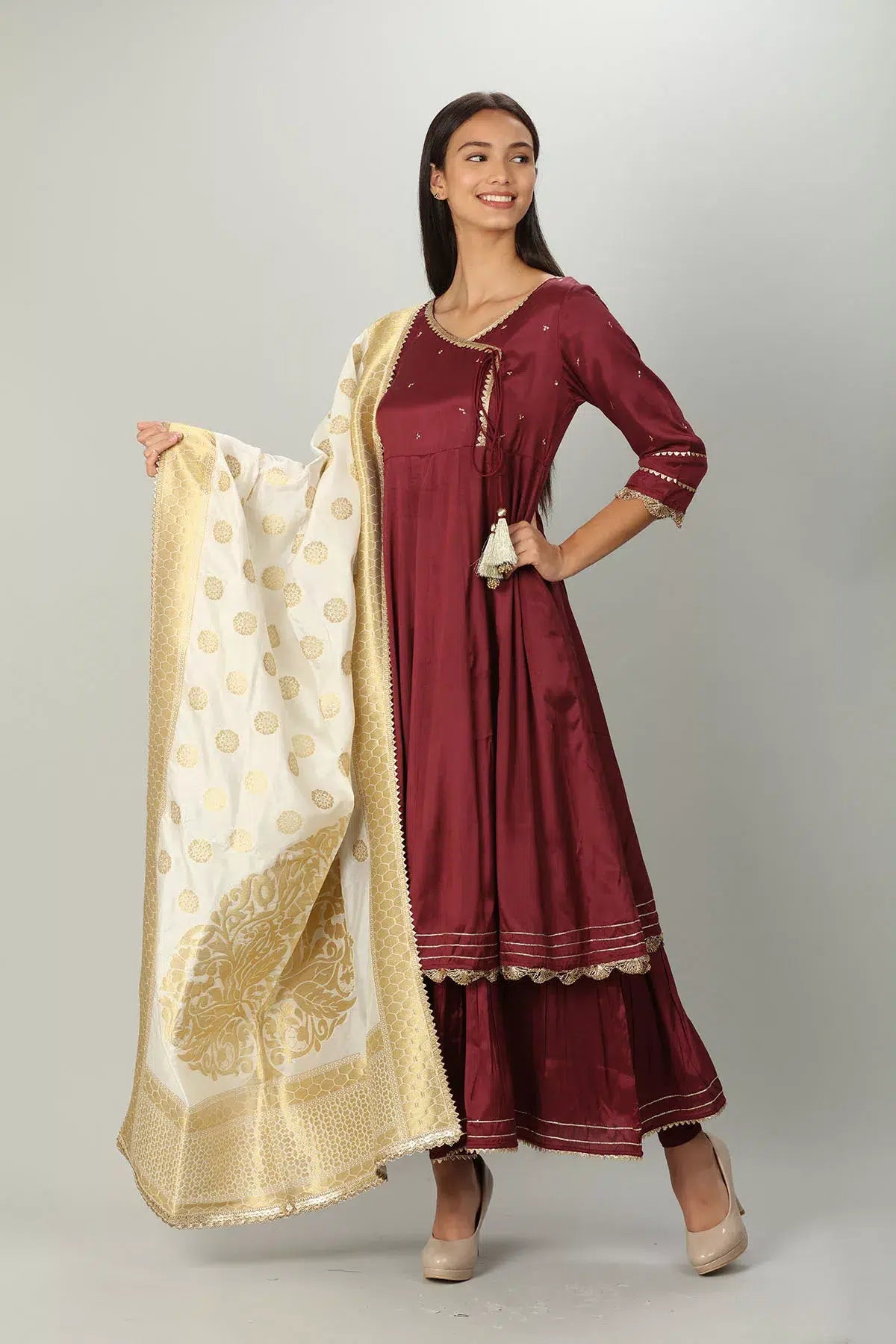 White Embroider Dupatta