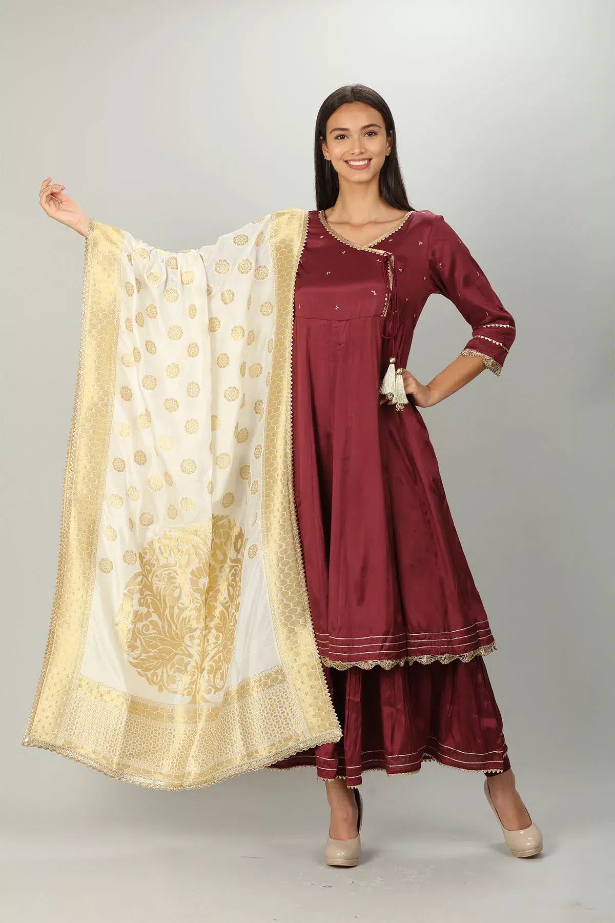 White Embroider Dupatta