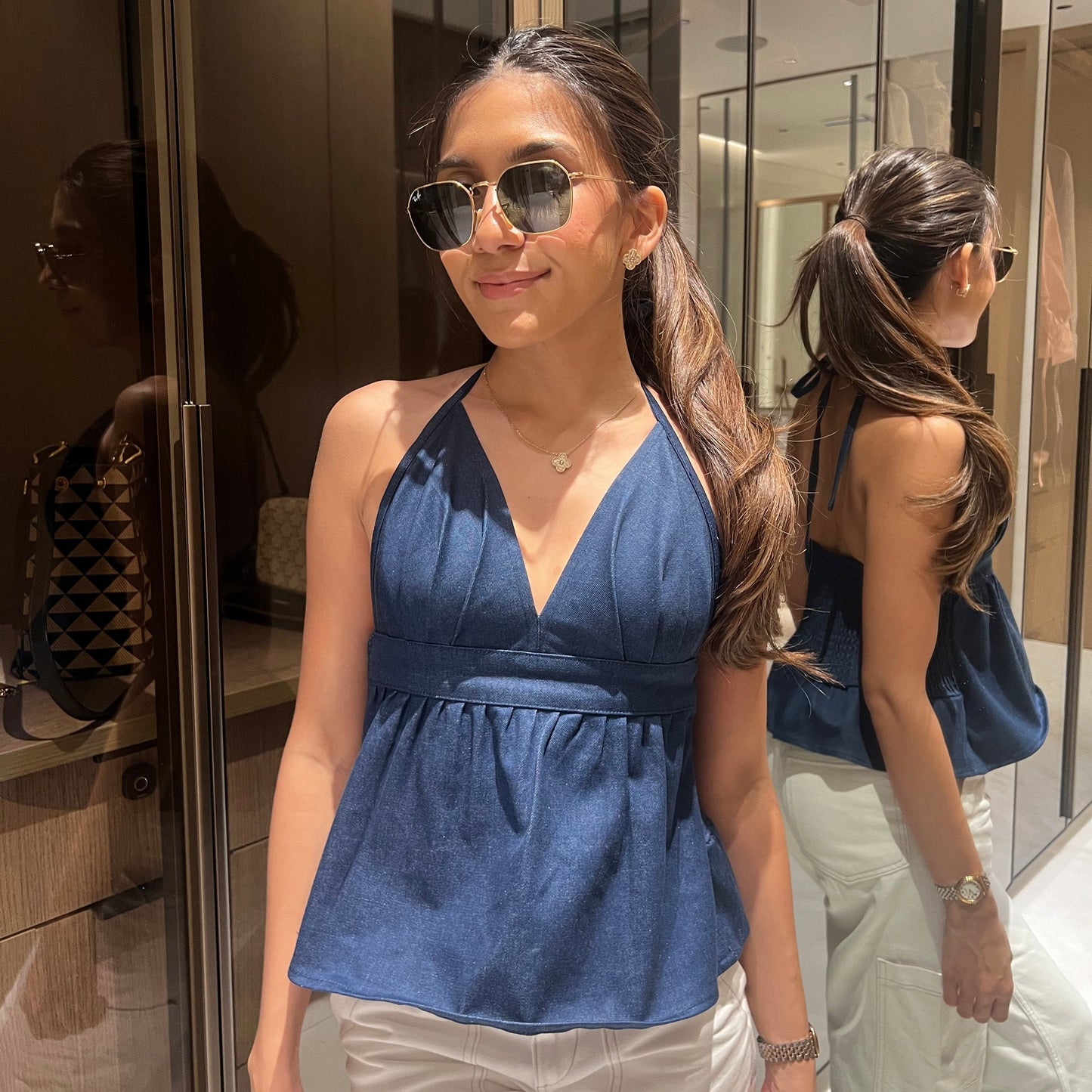 Nova Denim Top