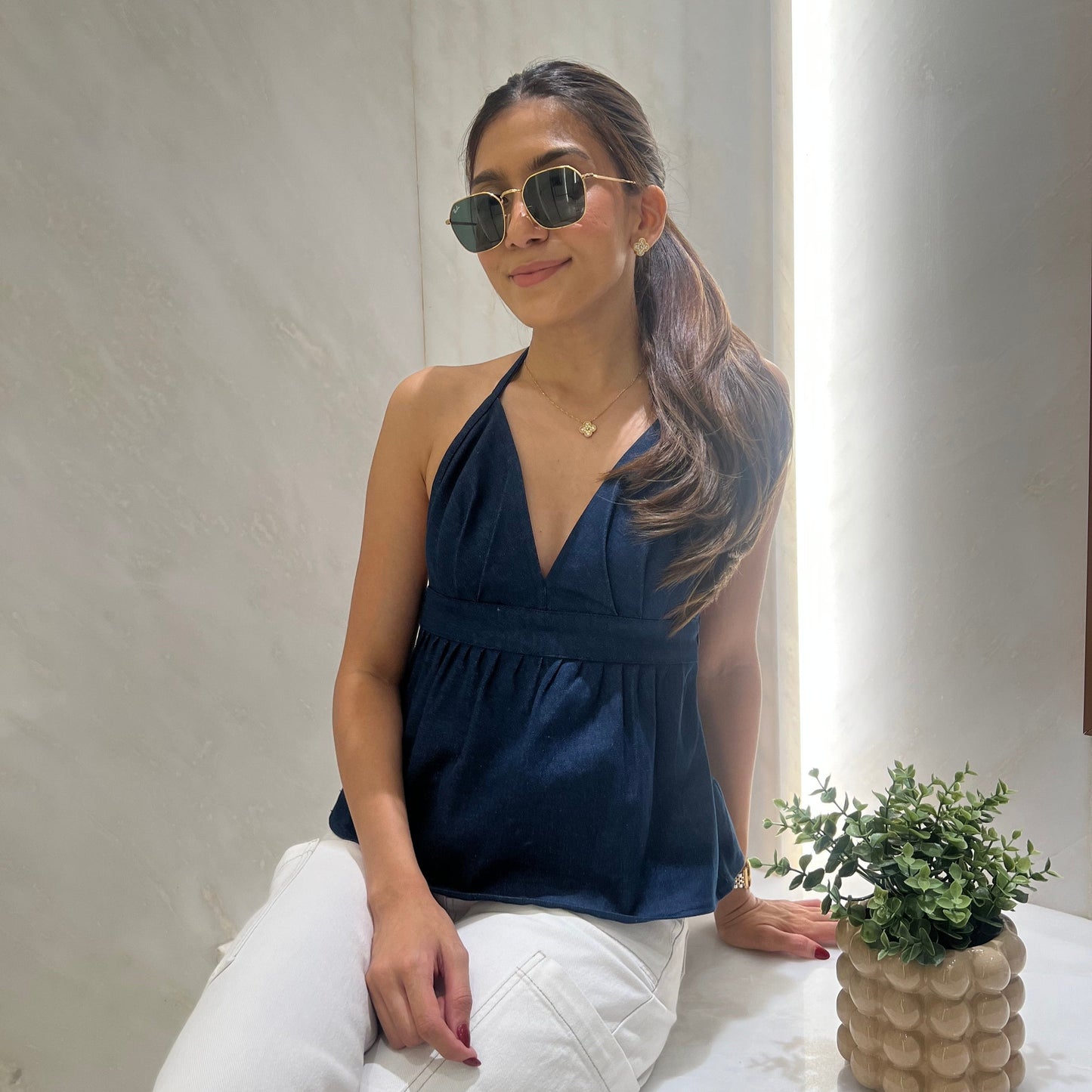 Nova Denim Top