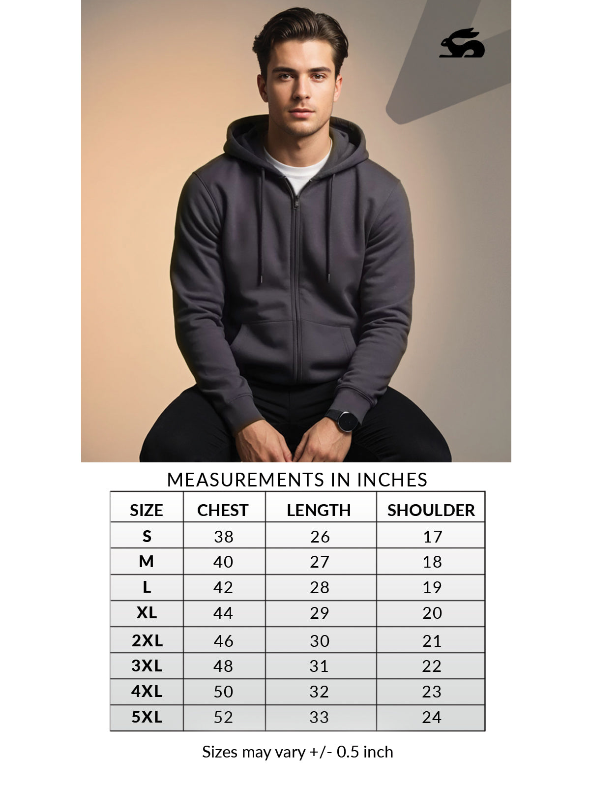 Men’s Regular Fit Zip-Up Hoodie