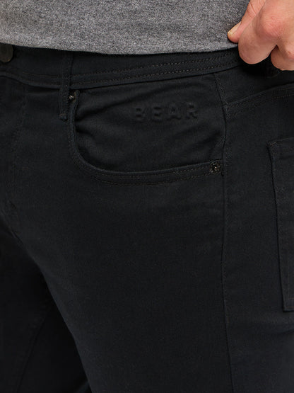 Black Mid-Rise Slim Fit Jeans