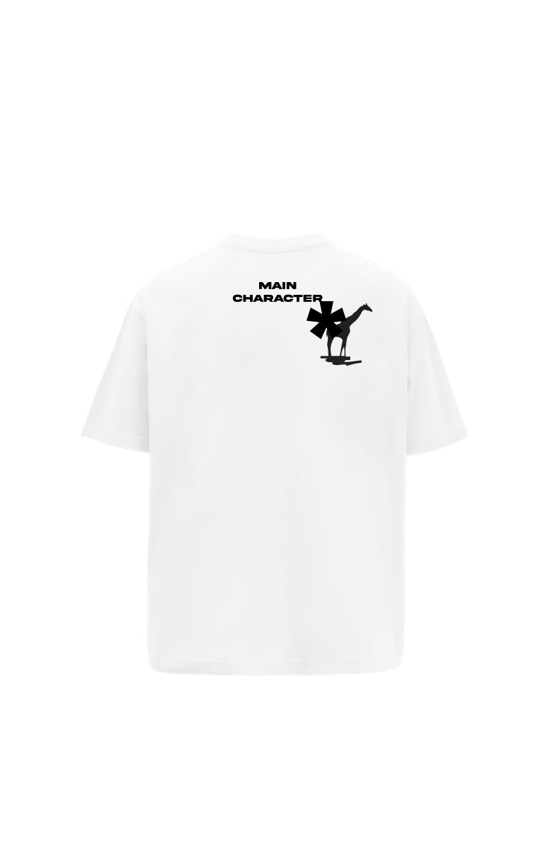 Deeper For You Printed Oversized White T-Shirt Main Character