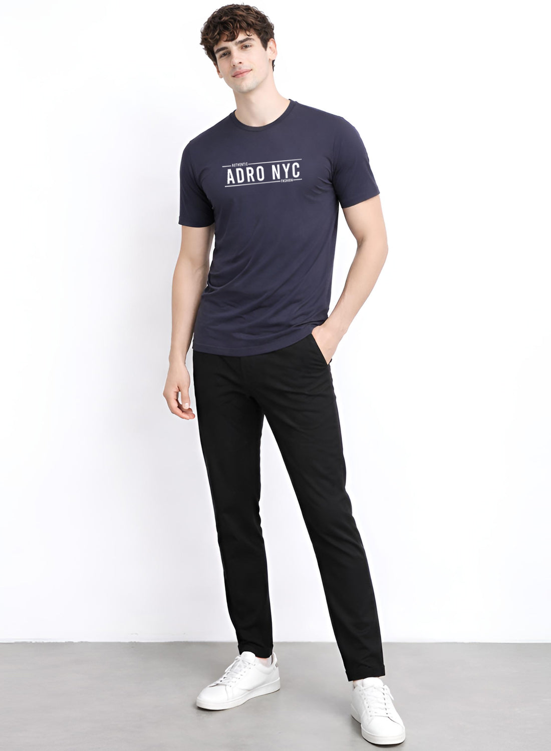 Adro Mens Branded Logo Printed T-Shirt | Typography Print 100% Cotton T shirt | Stylish Tee Summer Regular Fit Graphic Tshirt