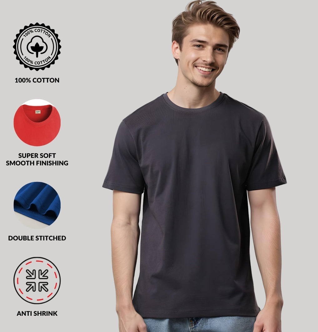 Solid Cotton 4 way T-Shirts
