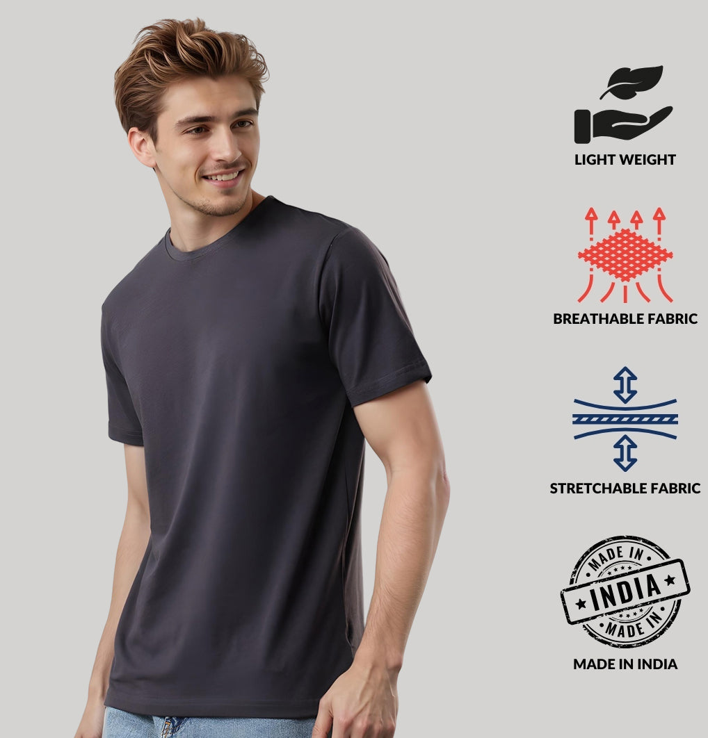 Solid Cotton 4 way T-Shirts