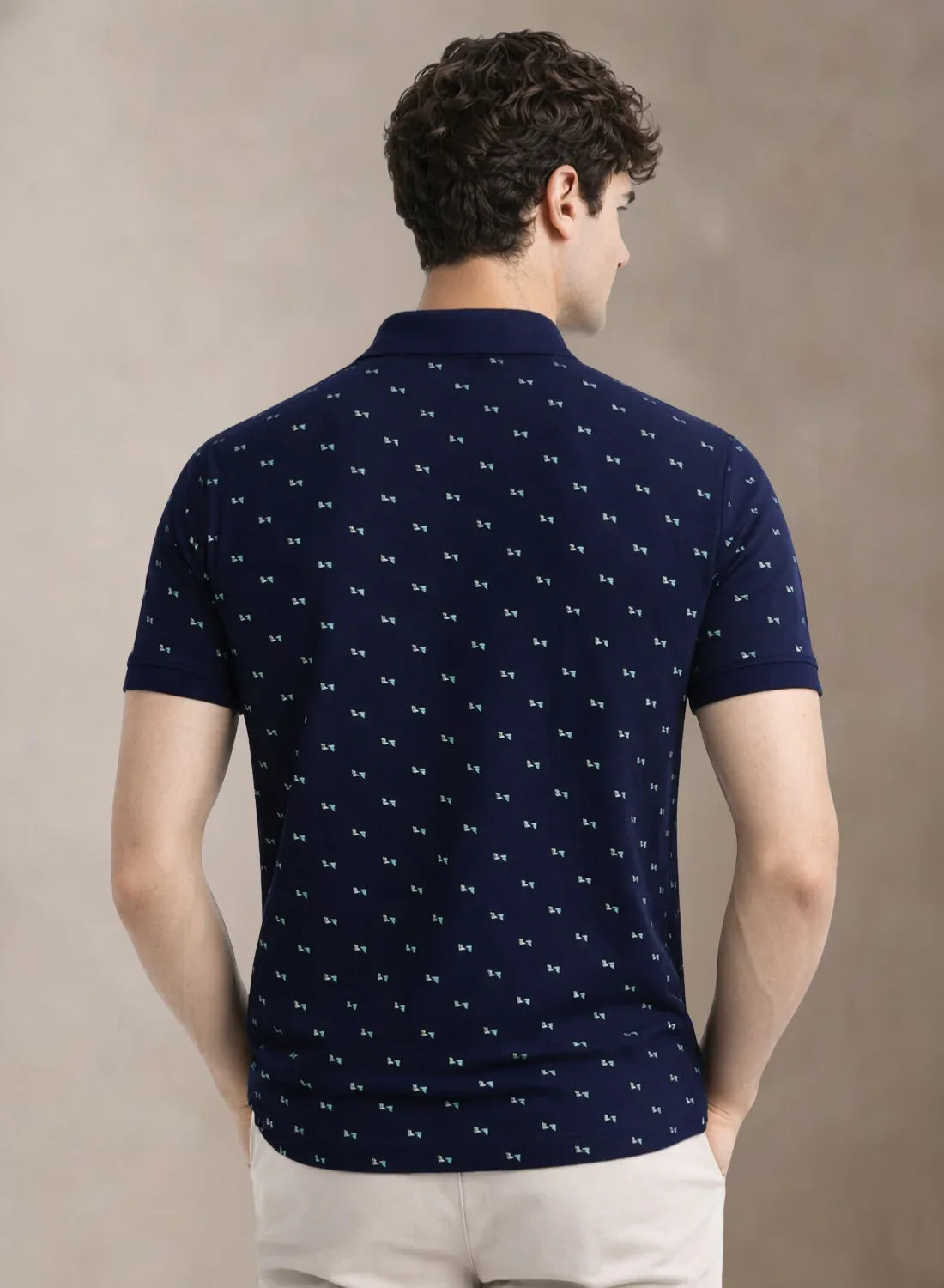 Adro Polo T-Shirt for Men | Allover Printed Polo T Shirt | Cotton Polo Tshirt