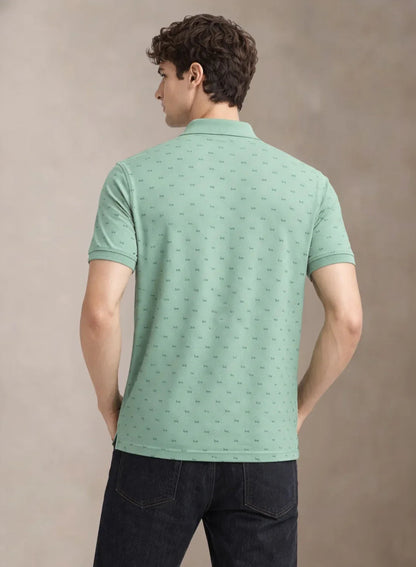 Adro Polo T-Shirt for Men | Allover Printed Polo T Shirt | Cotton Polo Tshirt