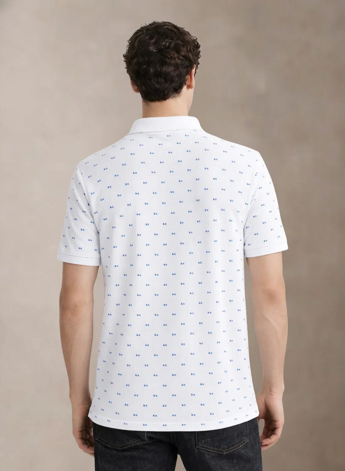 Adro Polo T-Shirt for Men | Allover Printed Polo T Shirt | Cotton Polo Tshirt