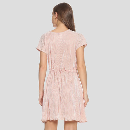 Metallic Polka Dot Mini Dress
