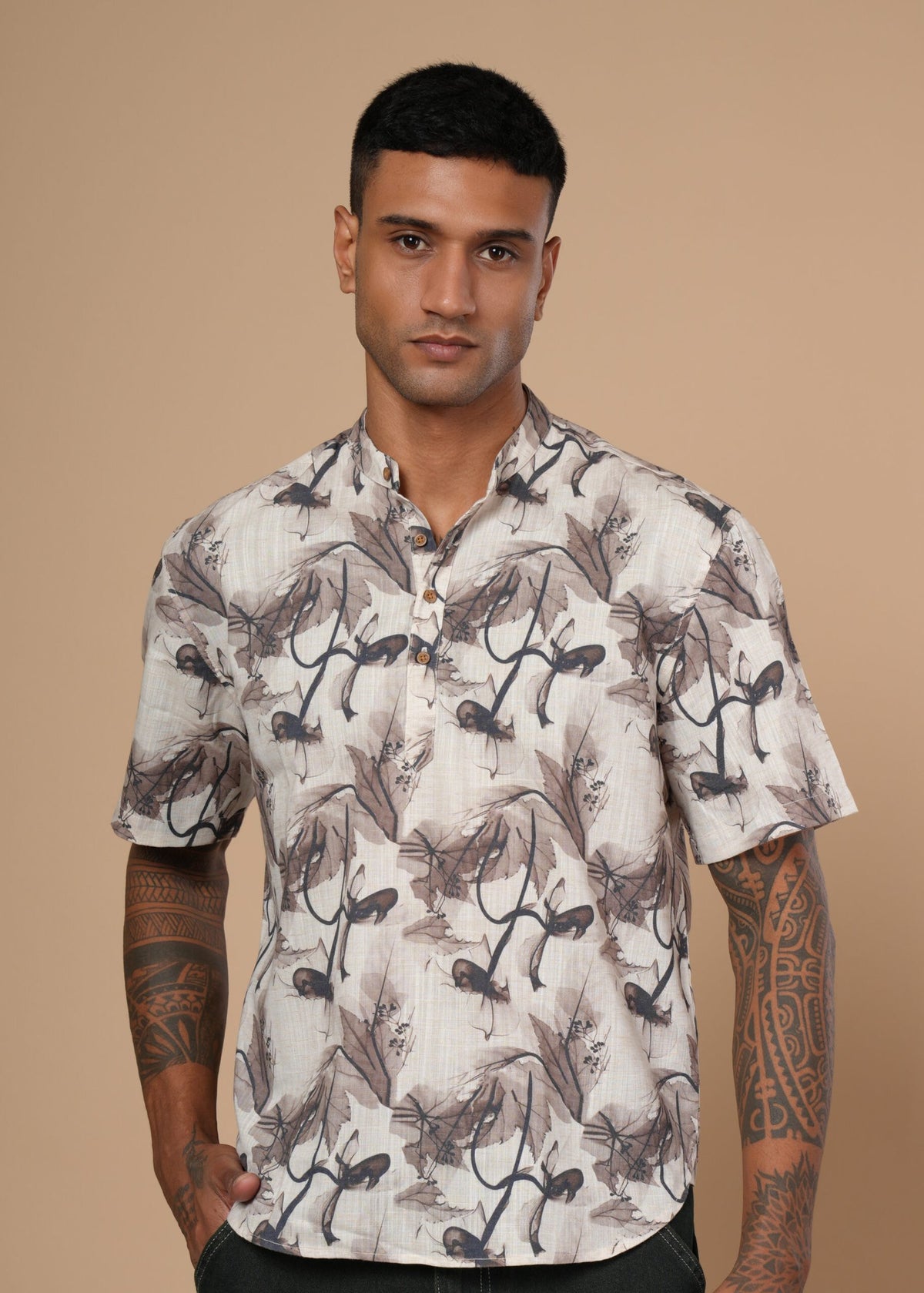 Brown Structural Resort Shirt