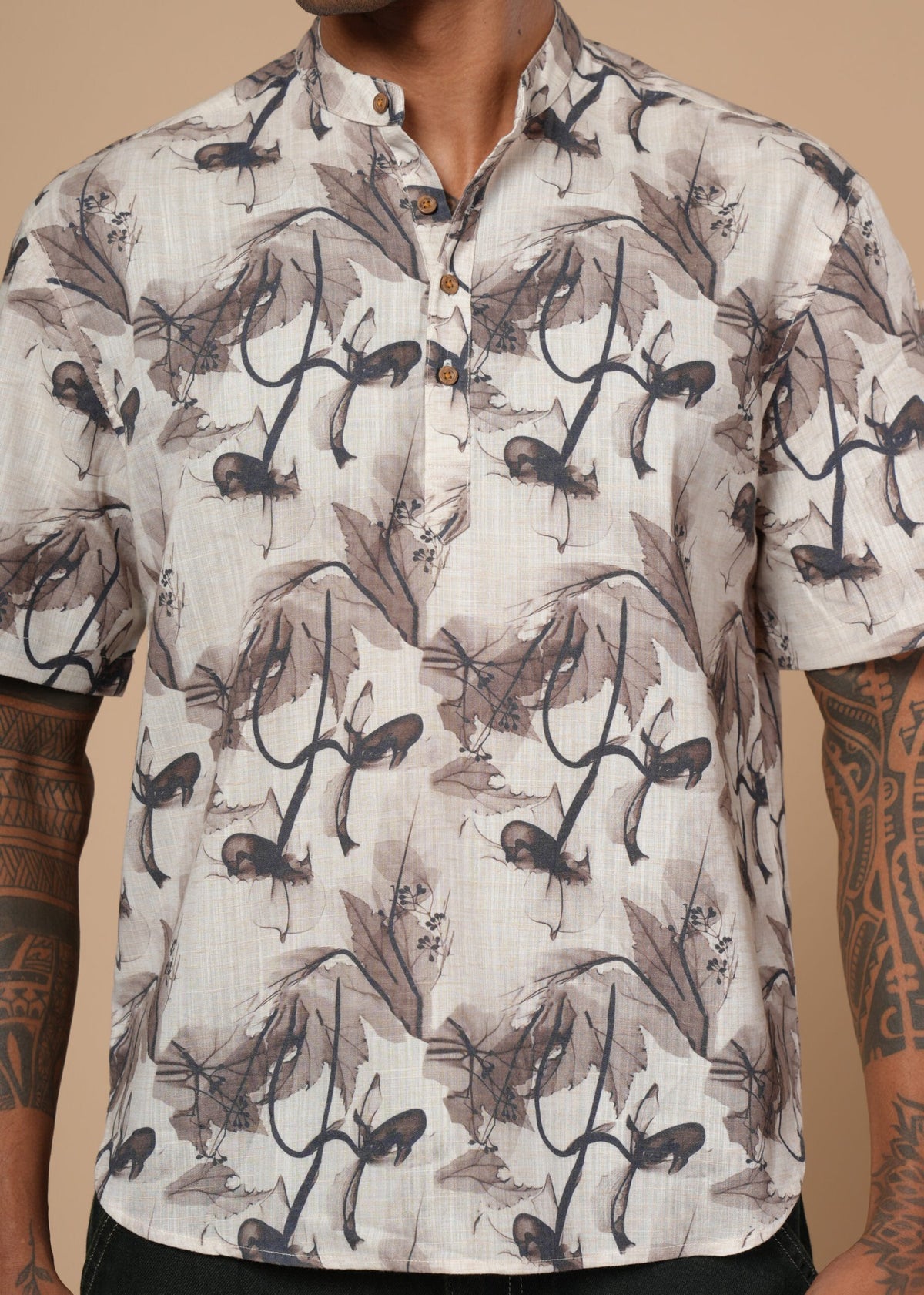 Brown Structural Resort Shirt
