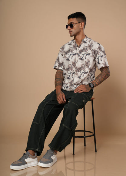 Brown Structural Resort Shirt