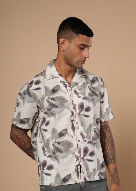 Brown Petals Resort Shirt