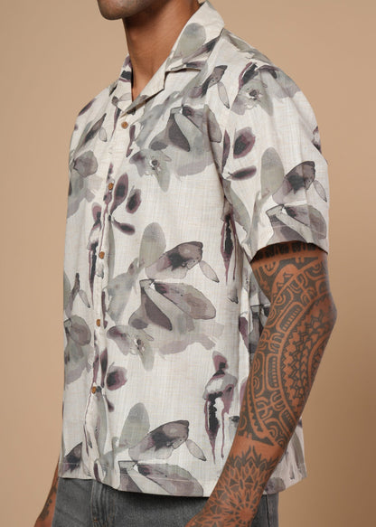 Brown Petals Resort Shirt
