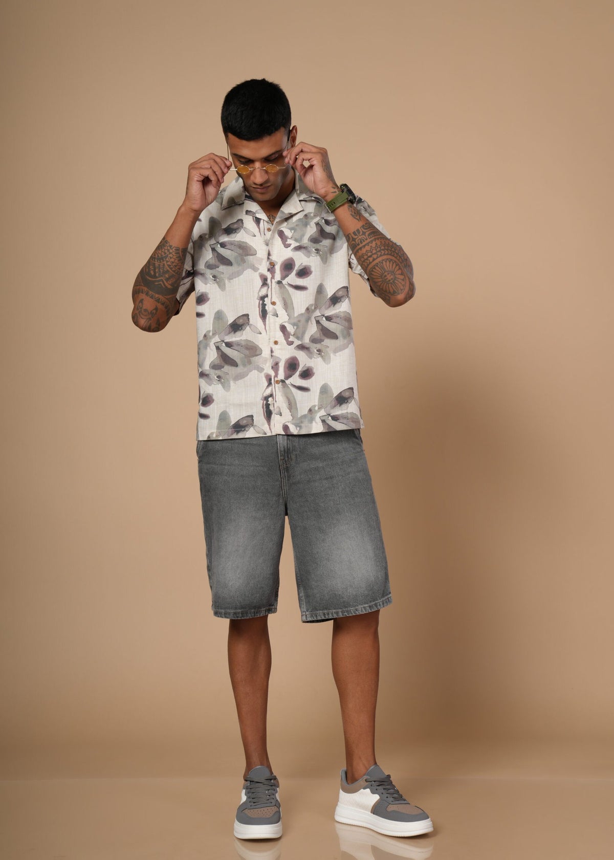 Brown Petals Resort Shirt
