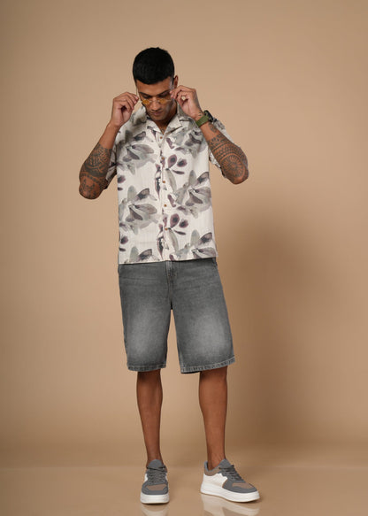 Brown Petals Resort Shirt