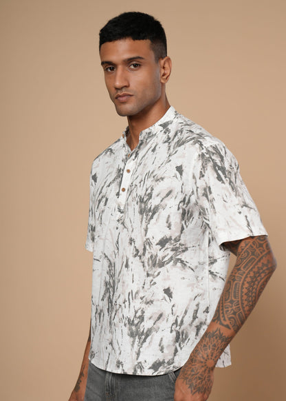 White & Grey Resort Shirt