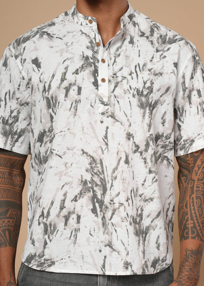 White & Grey Resort Shirt