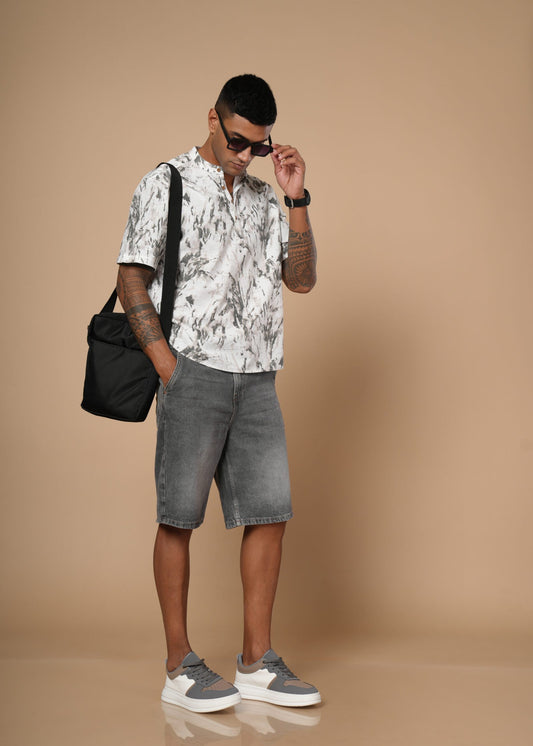 White & Grey Resort Shirt
