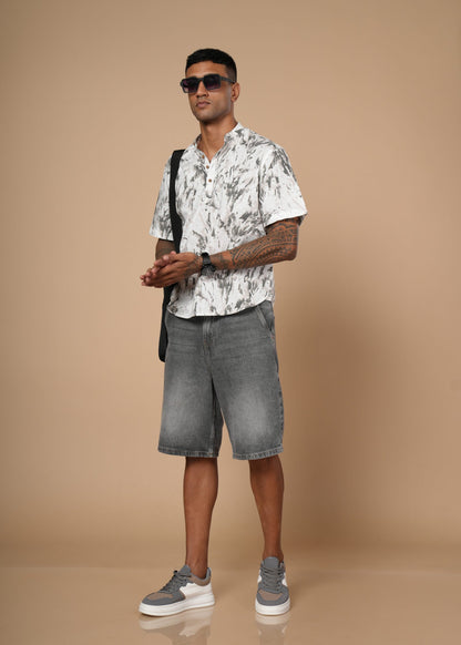 White & Grey Resort Shirt