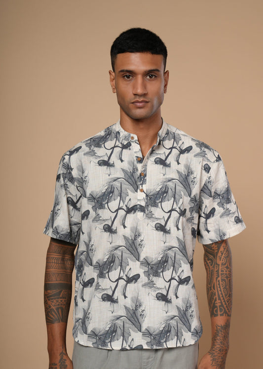 Blue Petals Resort Shirt