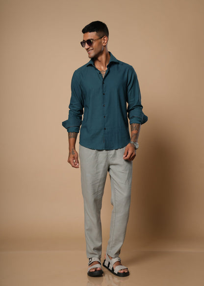 Men’s Shirt - Earthy Pastel - Teal