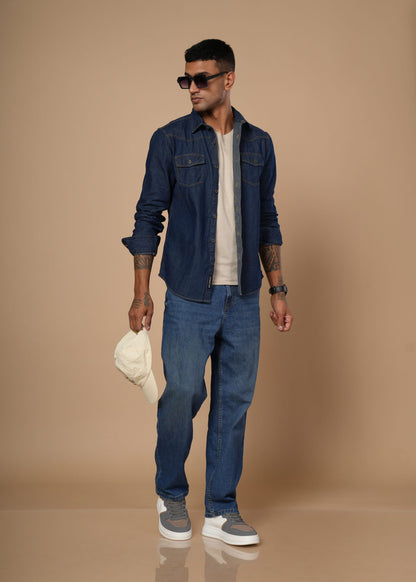 Vintage Denim Shirt - Macho Blue