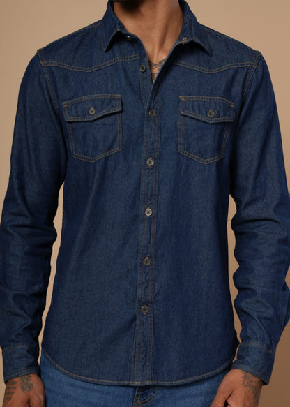 Vintage Denim Shirt - Macho Blue