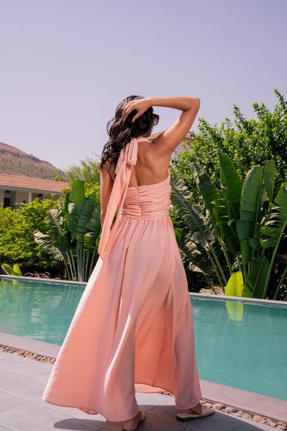 Pleated Halter Maxi