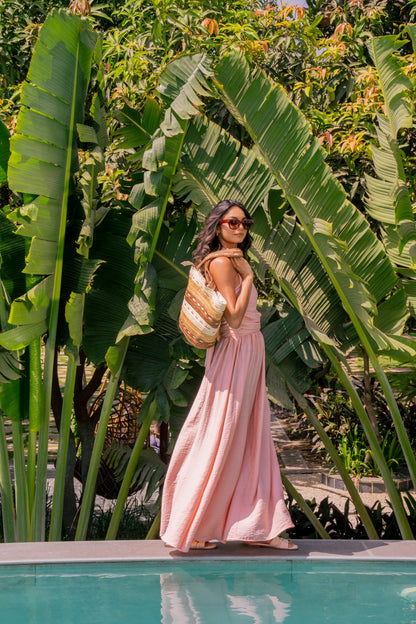 Pleated Halter Maxi