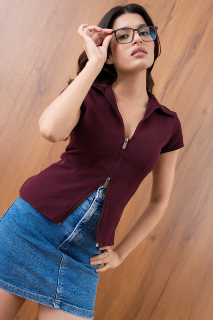 Fitted Zip Top