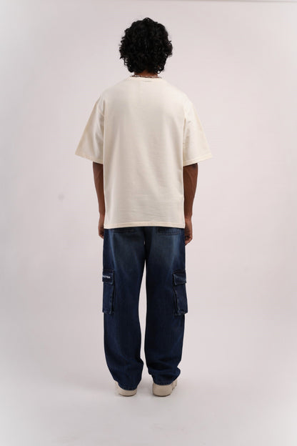 Unisex Six Pocket Ink Blue Denim Main Character