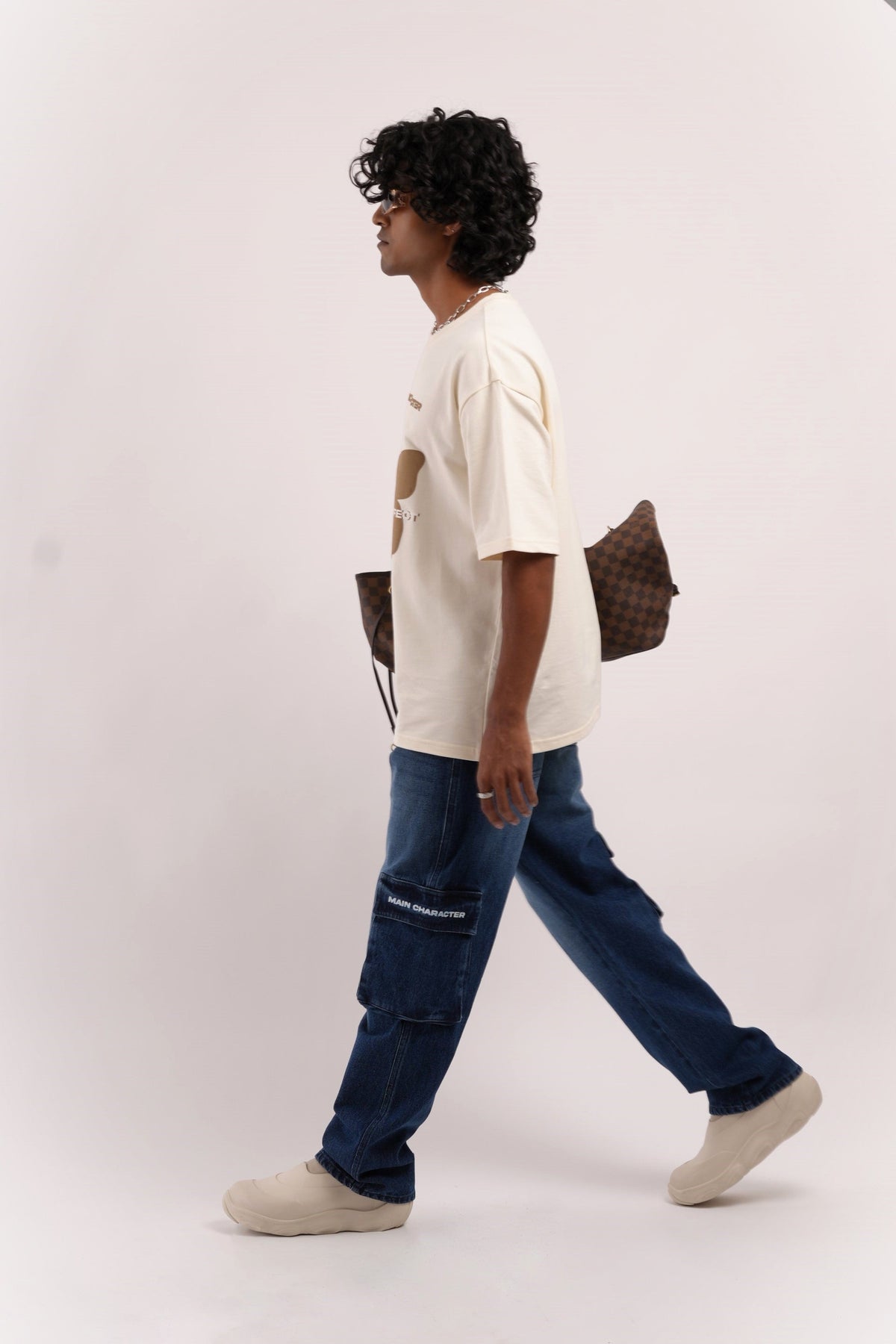 Unisex Six Pocket Ink Blue Denim Main Character