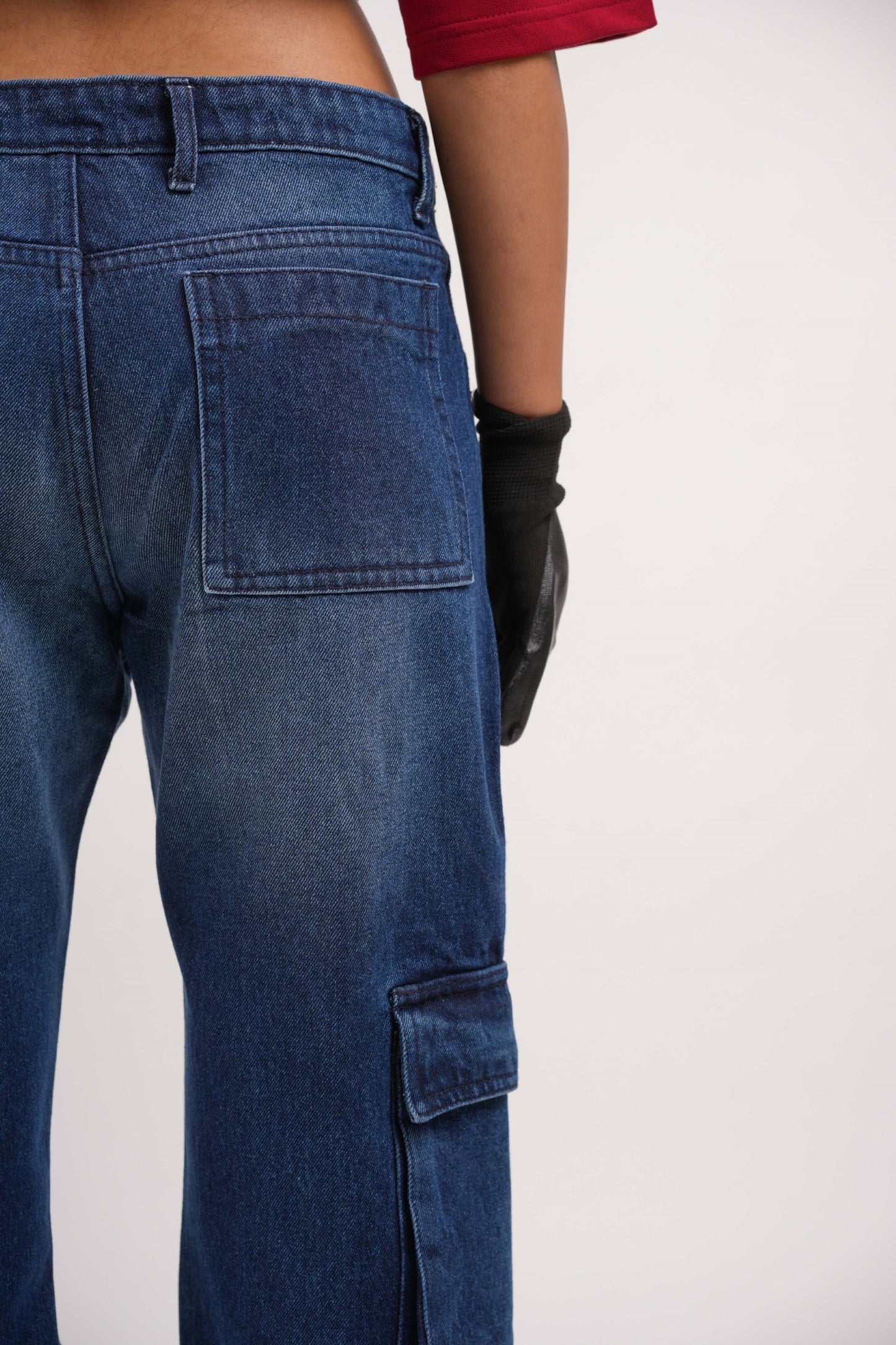 Unisex Six Pocket Ink Blue Denim Main Character