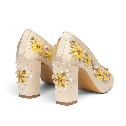 The Sunlit Bloom Hand Embellished Luxury Heel Rettrose
