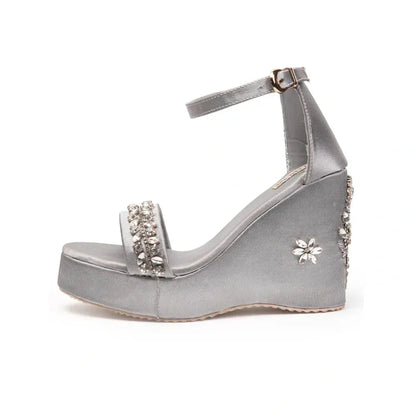 The Delilah Hand Embellished Luxury Wedge Shoe Rettrose