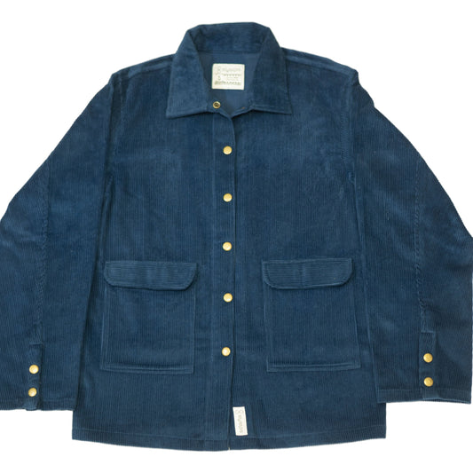 Corduroy Oversized Shacket Rich Electric Blue