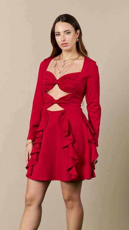 Bows 'n' Frills Flare Dress