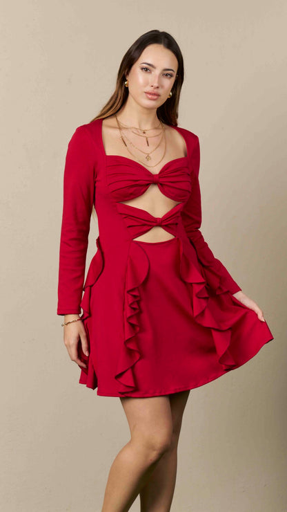 Bows 'n' Frills Flare Dress