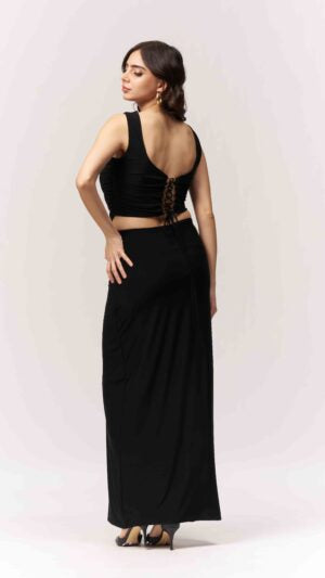 Two Piece Back Straps Maxi Dress