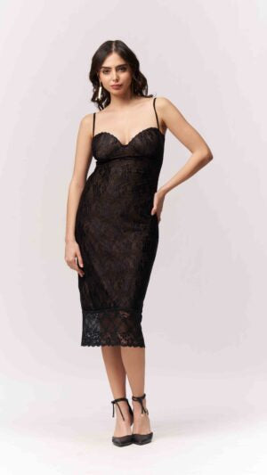 Detail Lace Bodycon Dress