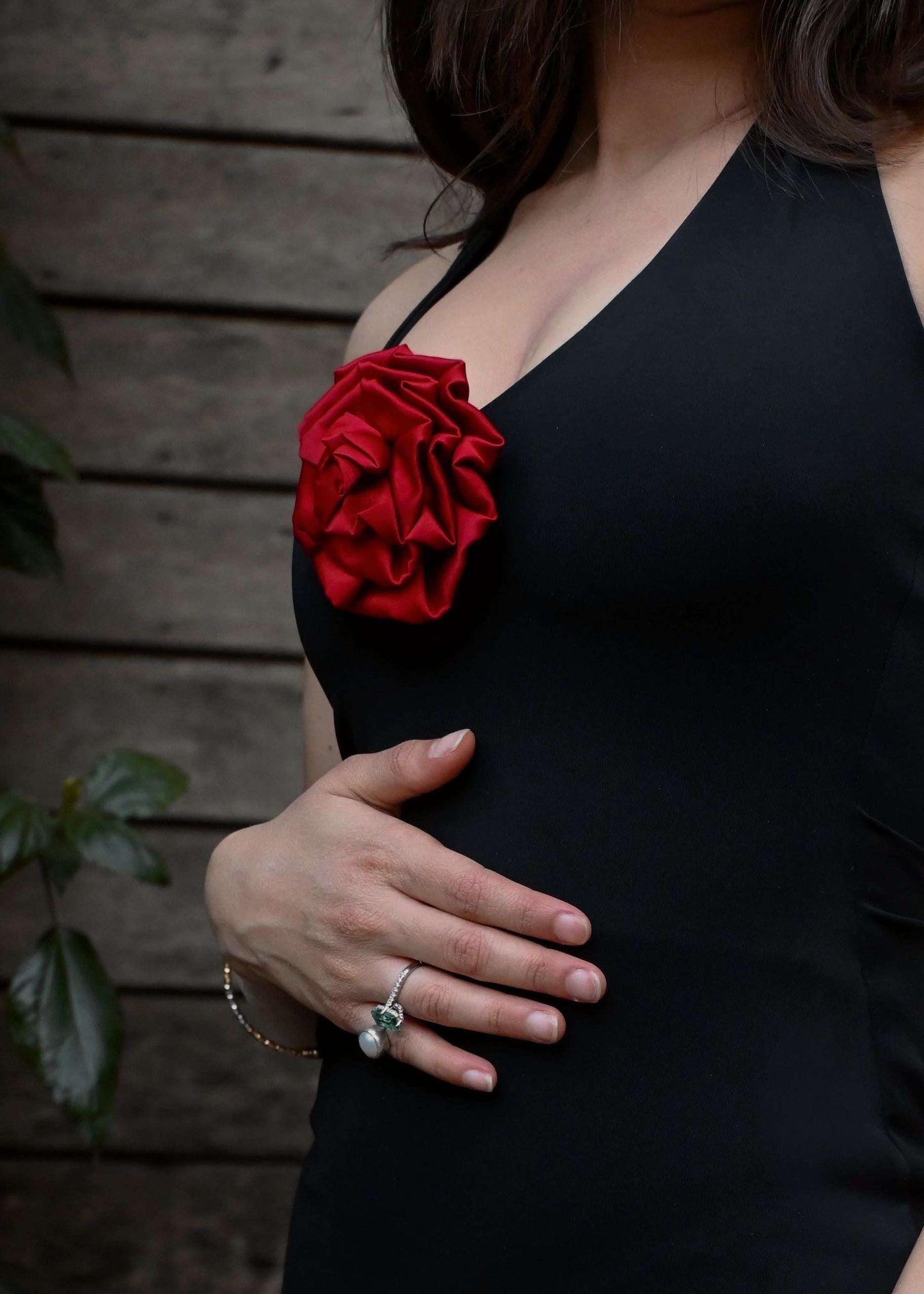 Rose Slit Dress