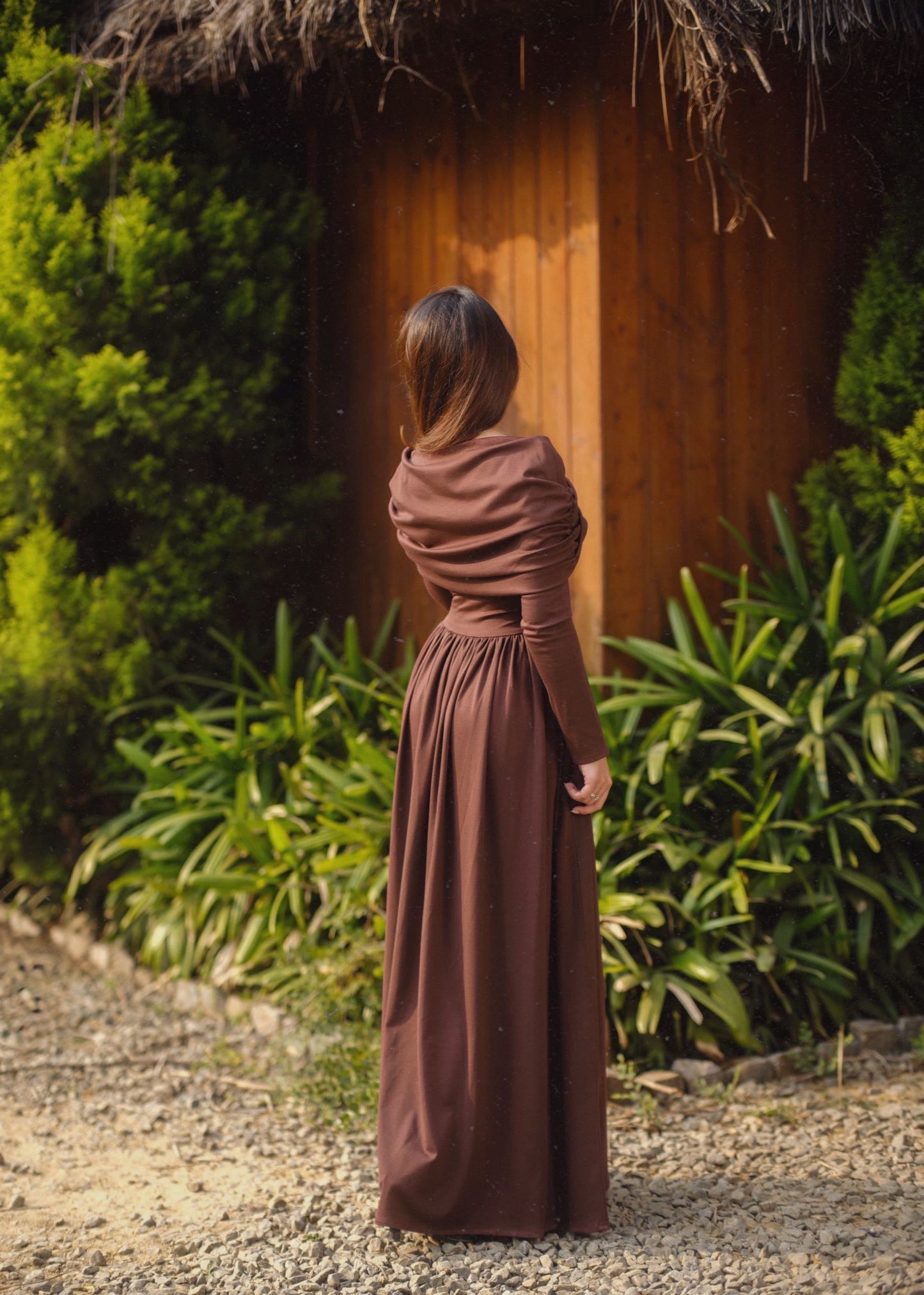 Mocha Silhouette Dress